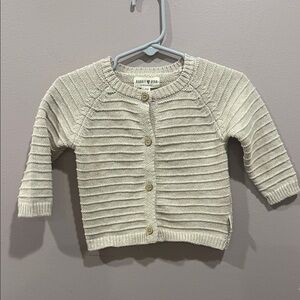 Rabbit +‎ Bear Cream Kids Sweater- Organic Cotton